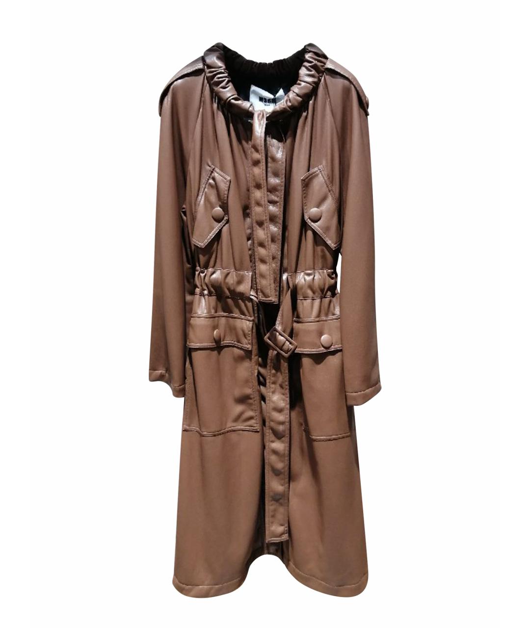 MSGM Коричневое пальто, фото 1