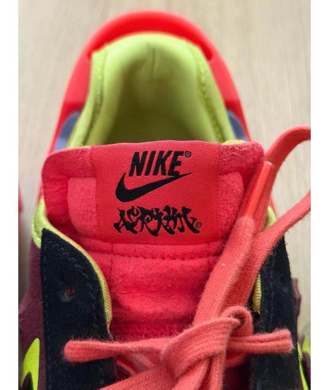 NIKE Бордовые замшевые низкие кроссовки / кеды, фото 6