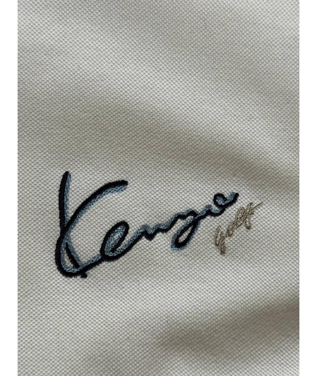 KENZO Белое хлопковое поло с коротким рукавом, фото 6