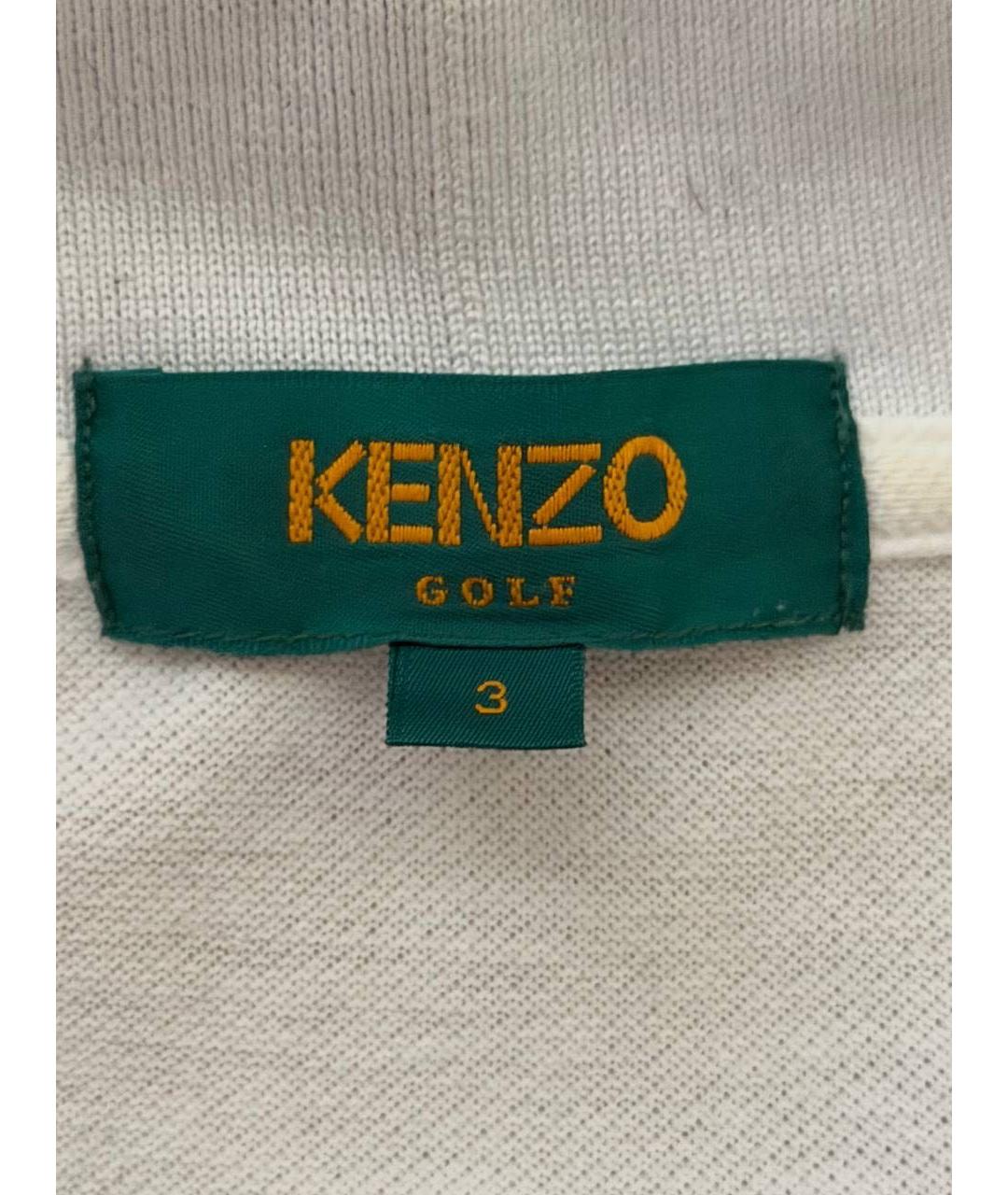 KENZO Белое хлопковое поло с коротким рукавом, фото 8