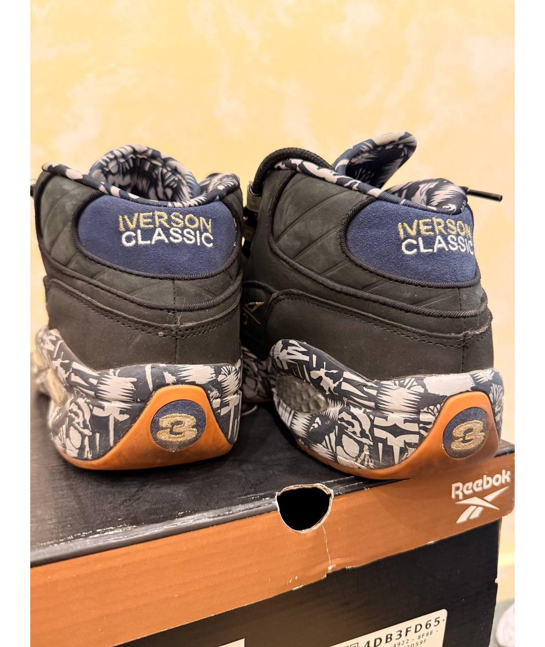 REEBOK Синие неопреновые высокие кроссовки / кеды, фото 4