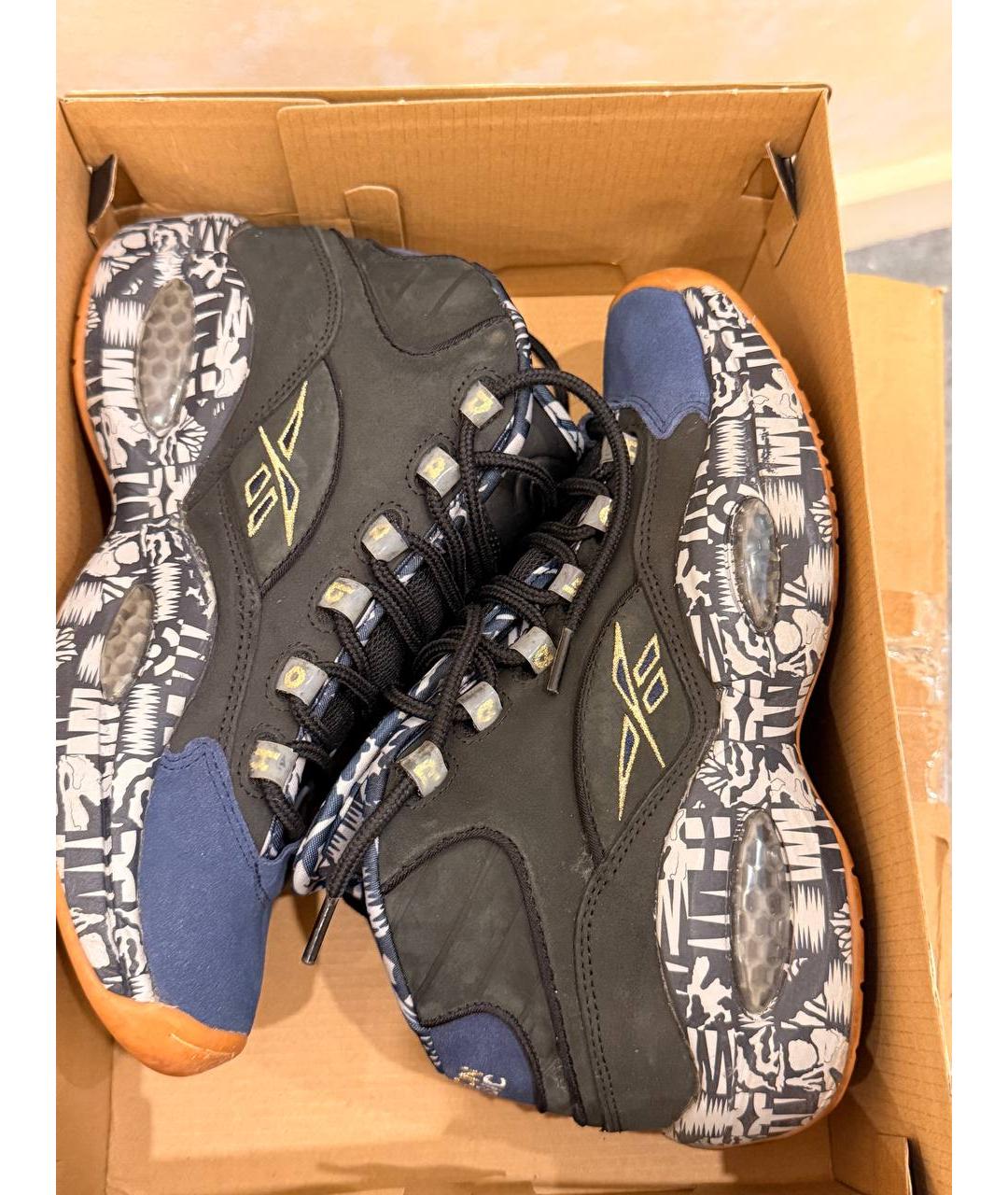 REEBOK Синие неопреновые высокие кроссовки / кеды, фото 3