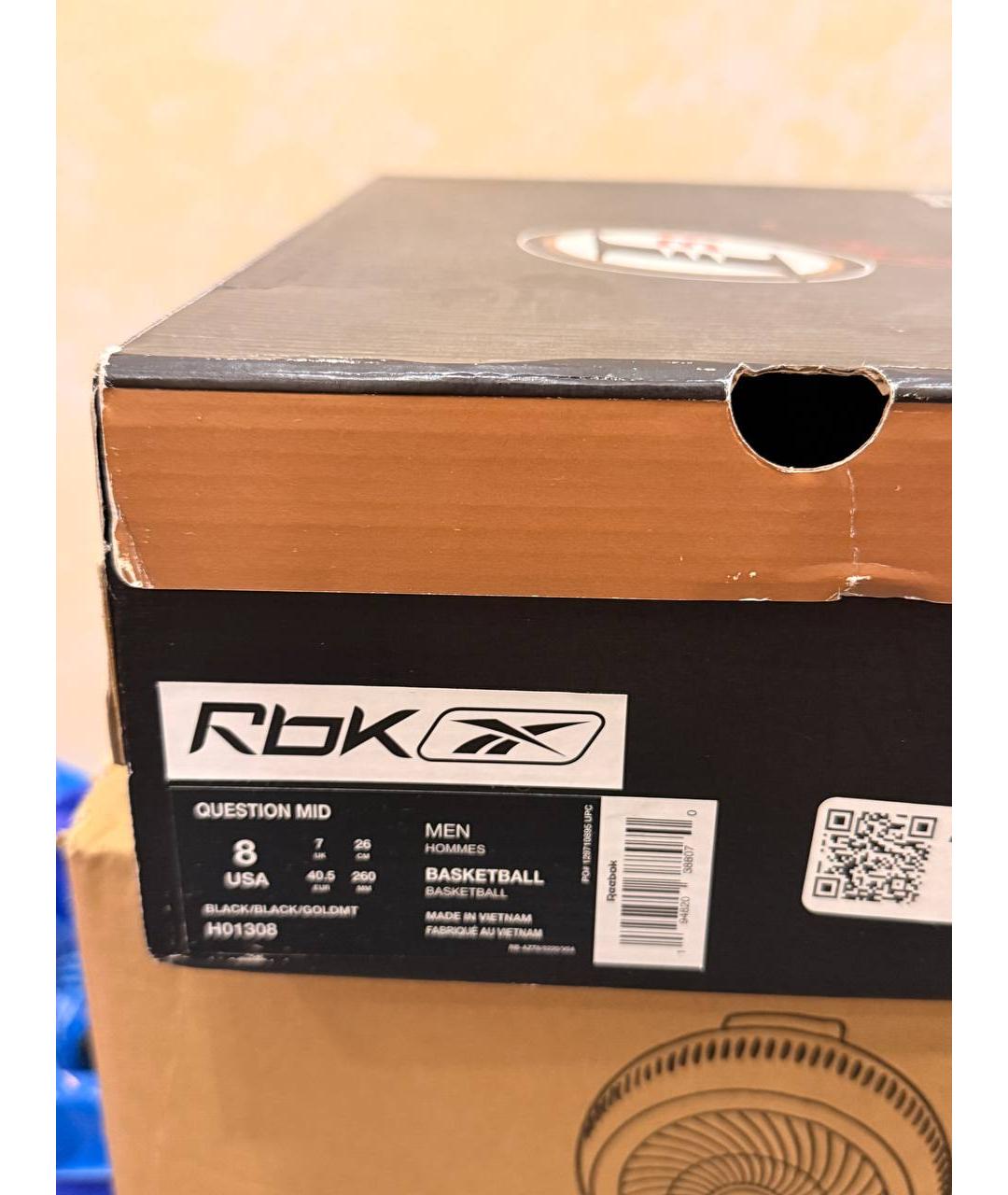 REEBOK Синие неопреновые высокие кроссовки / кеды, фото 5