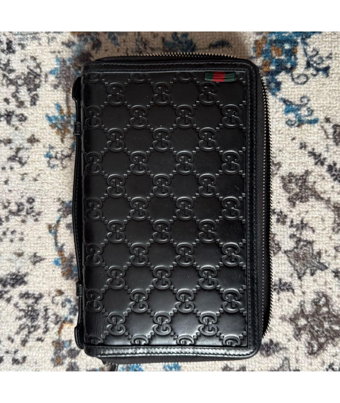 GUCCI Черный кожаный кошелек, фото 7