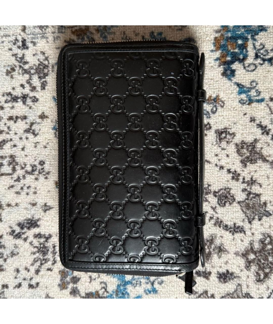 GUCCI Черный кожаный кошелек, фото 2