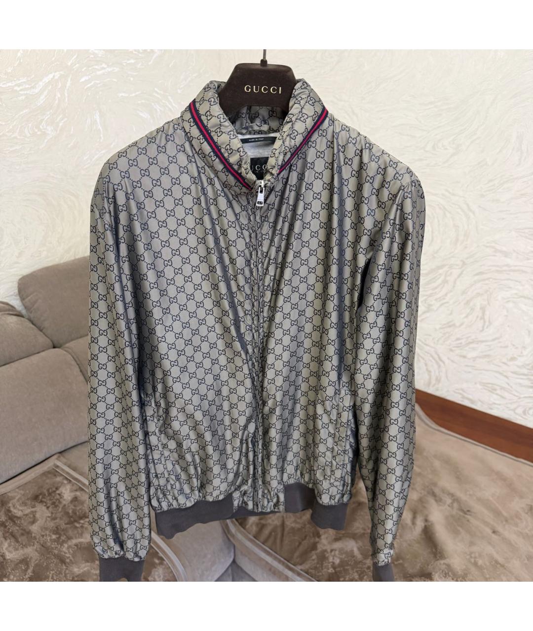 GUCCI Коричневая шелковая куртка, фото 4
