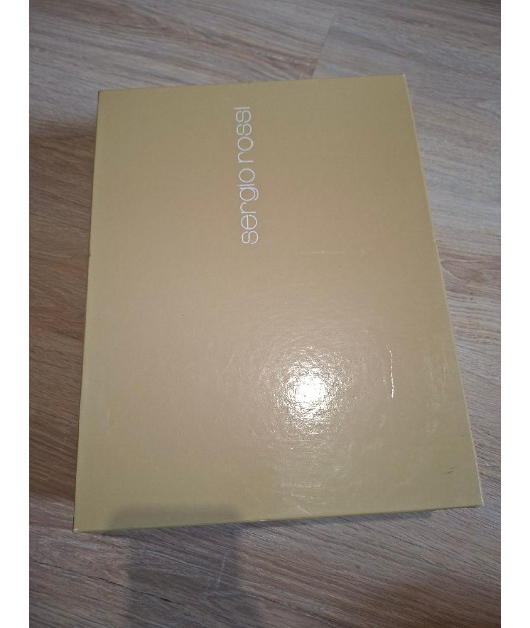 SERGIO ROSSI Фиолетовые кожаные ботильоны, фото 7