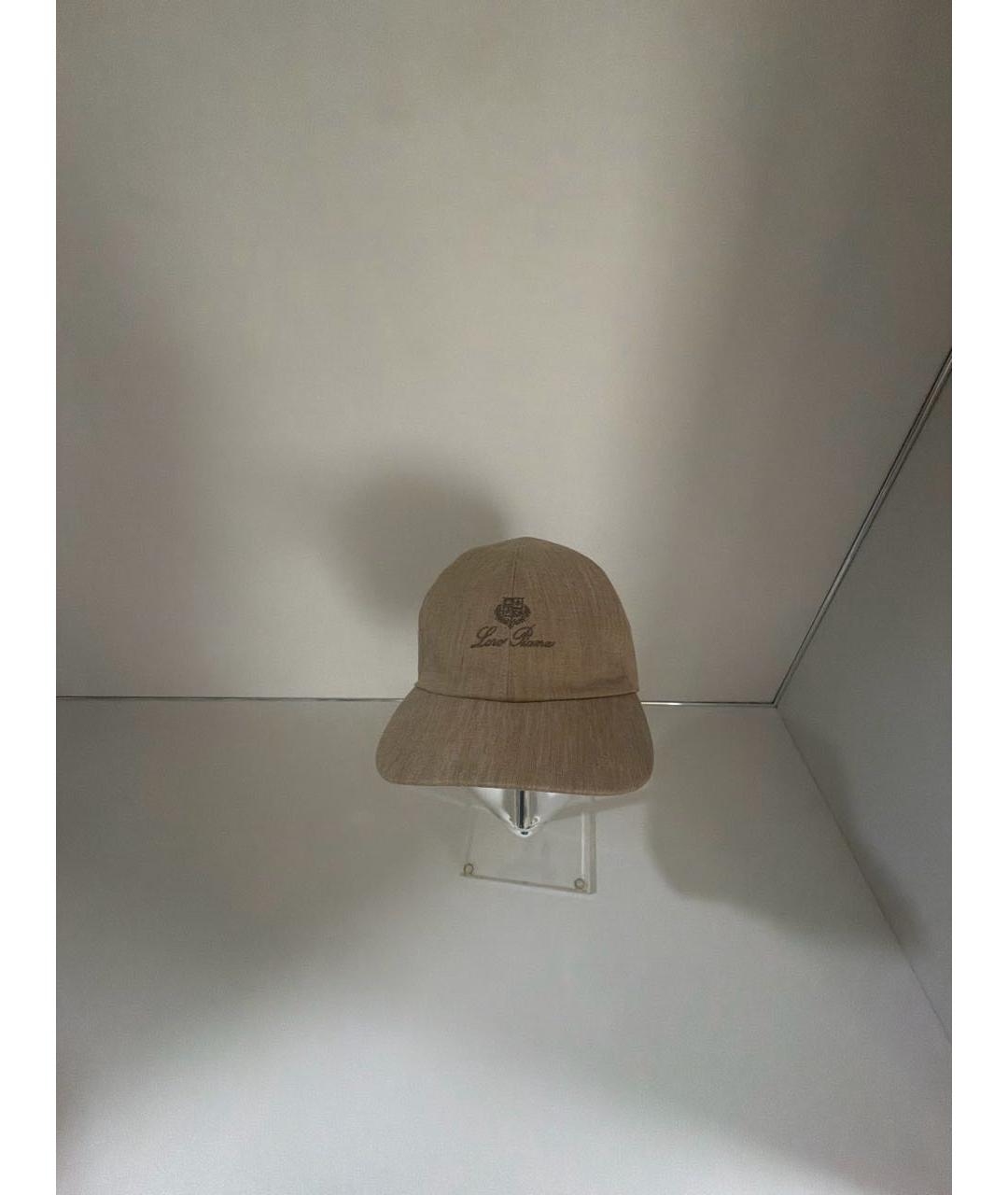 LORO PIANA Бежевая льняная кепка/бейсболка, фото 6