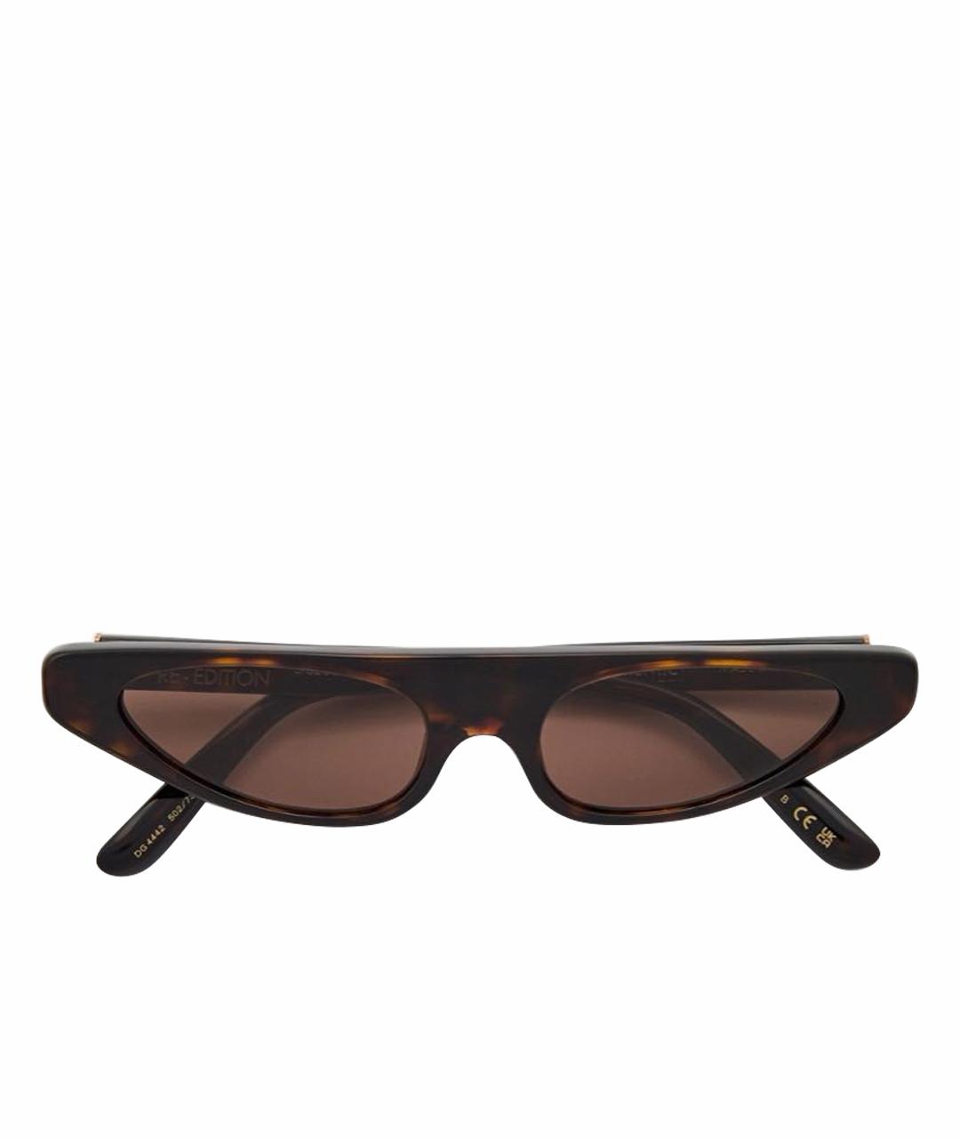 DOLCE&GABBANA Коричневые пластиковые солнцезащитные очки, фото 1