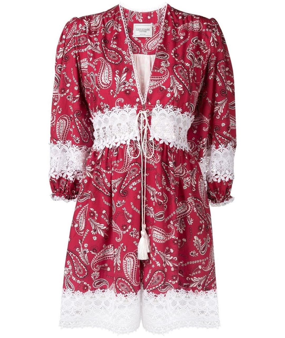 FORTE COUTURE Красное хлопковое коктейльное платье, фото 9