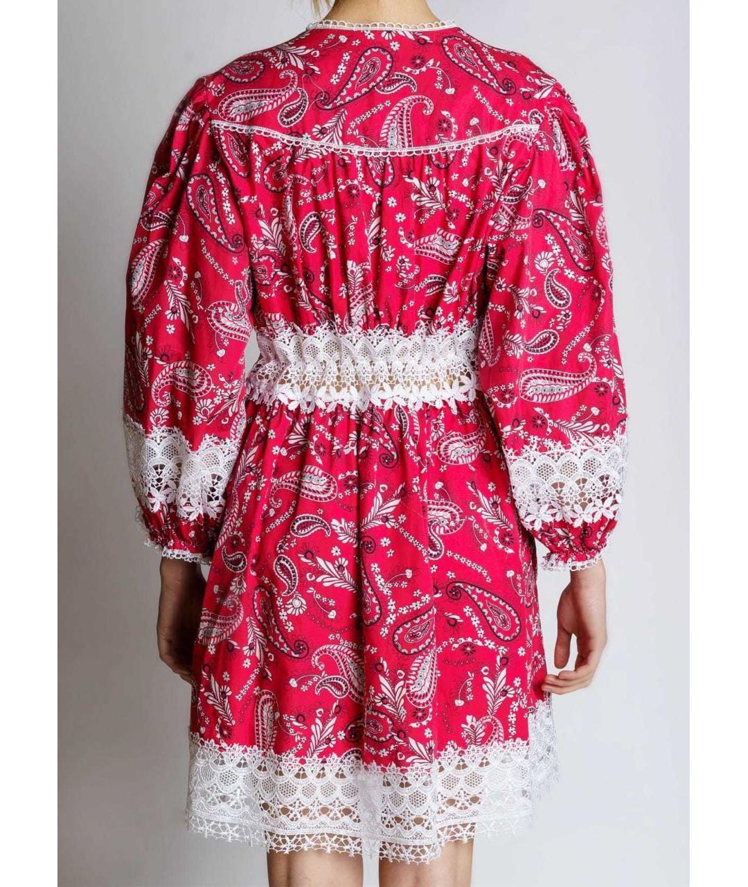 FORTE COUTURE Красное хлопковое коктейльное платье, фото 3