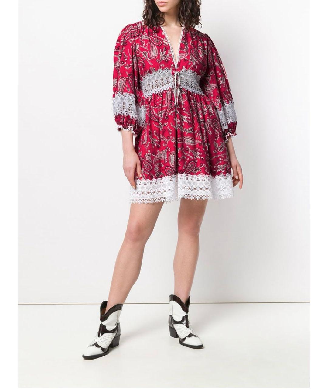 FORTE COUTURE Красное хлопковое коктейльное платье, фото 5