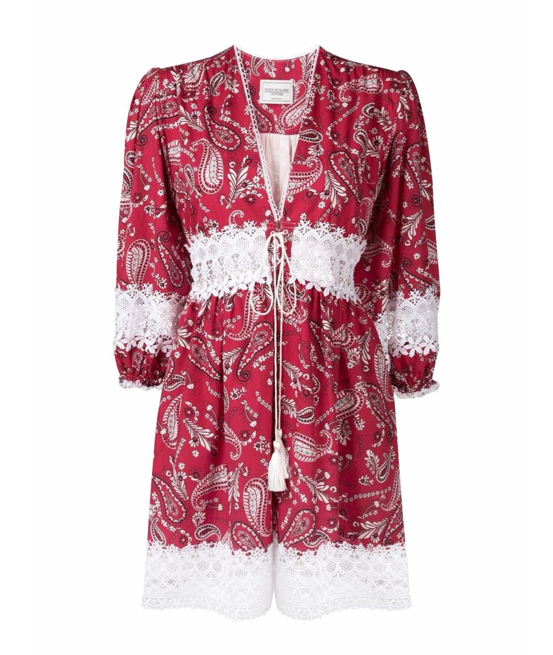 FORTE COUTURE Красное хлопковое коктейльное платье, фото 1