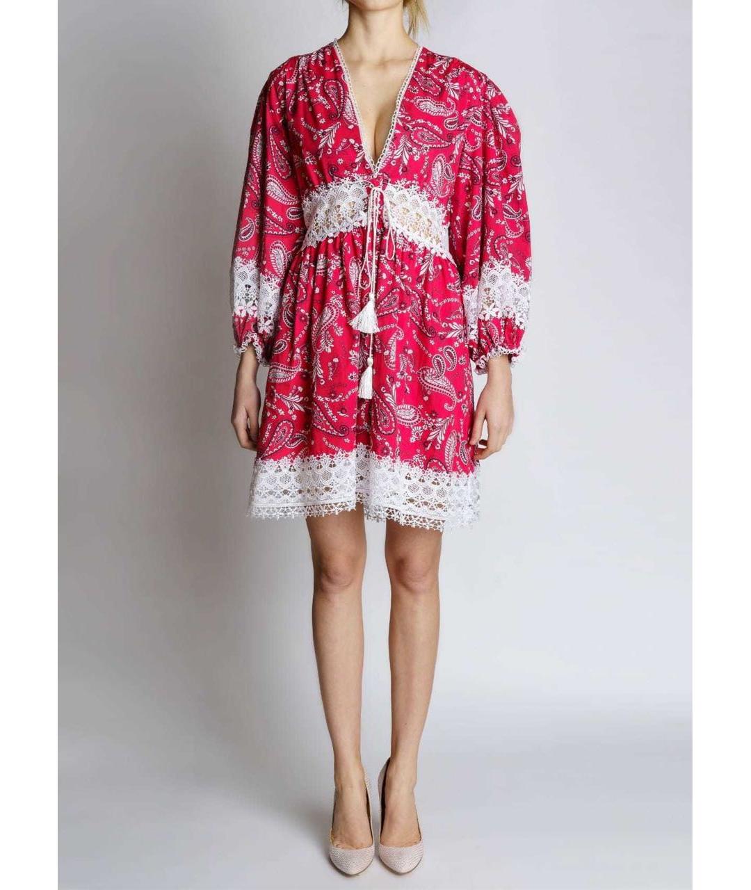 FORTE COUTURE Красное хлопковое коктейльное платье, фото 2