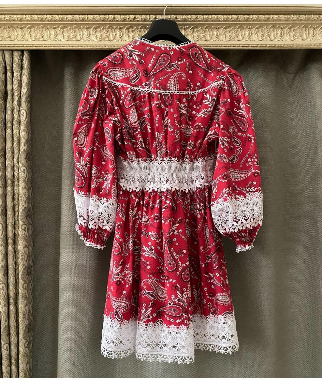 FORTE COUTURE Красное хлопковое коктейльное платье, фото 8