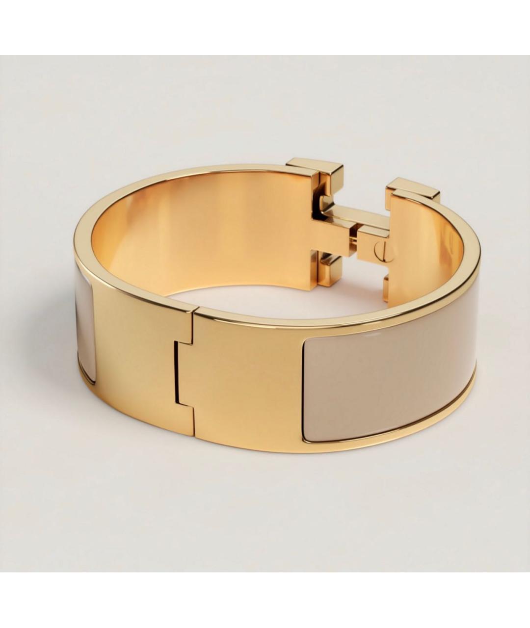 HERMES Бежевый металлический браслет, фото 2