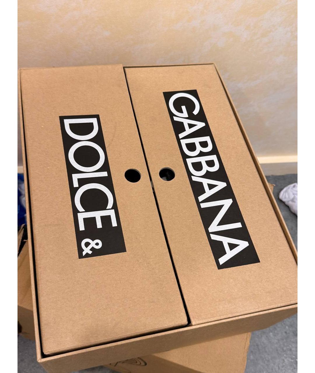 DOLCE&GABBANA Черные низкие кроссовки / кеды, фото 7