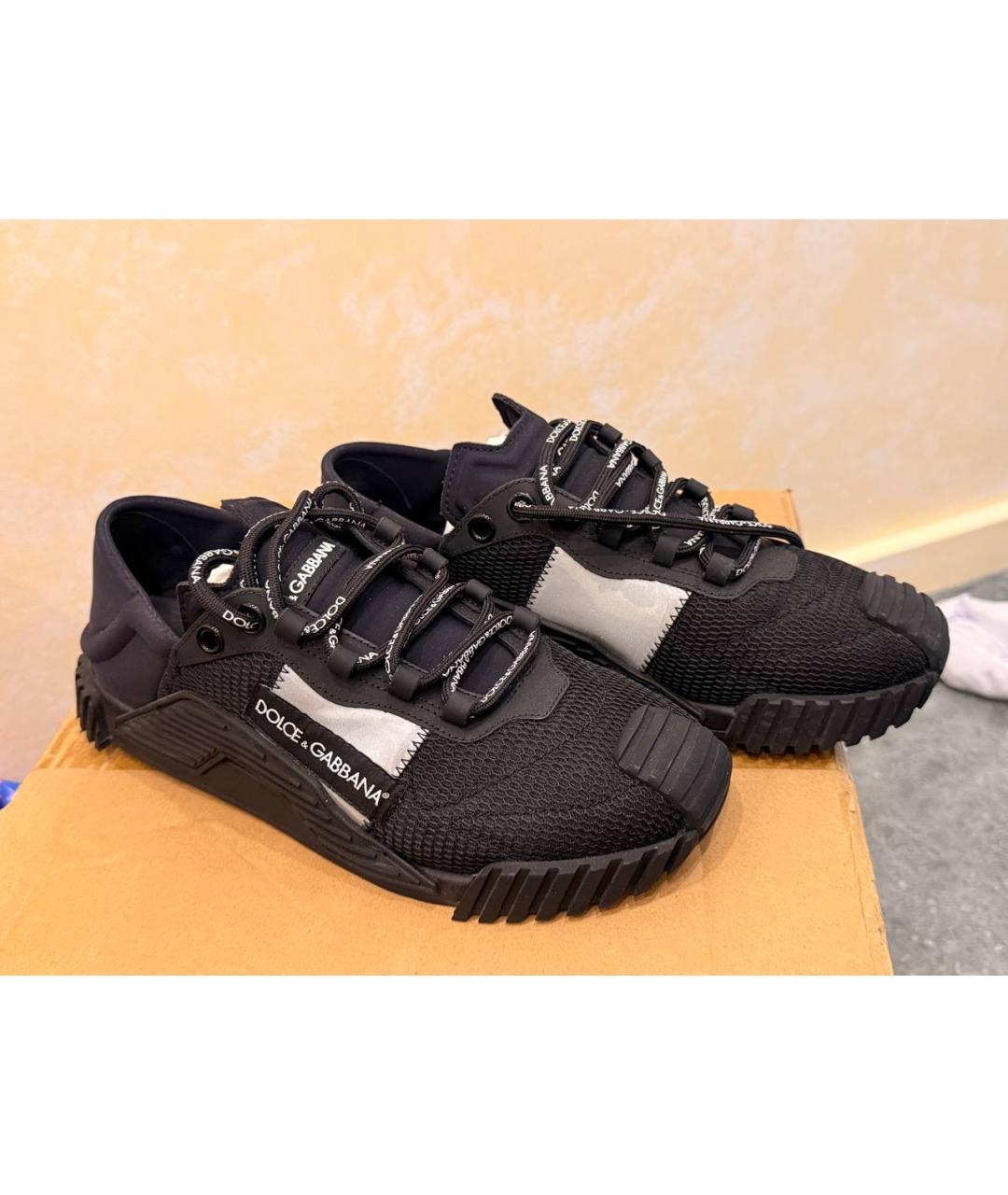 DOLCE&GABBANA Черные низкие кроссовки / кеды, фото 3