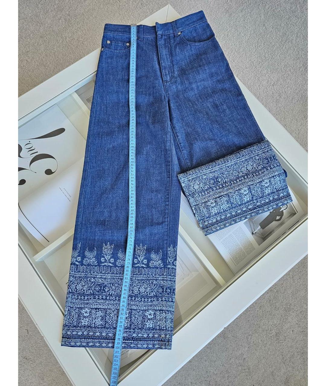 CHRISTIAN DIOR Темно-синие хлопковые брюки широкие, фото 8