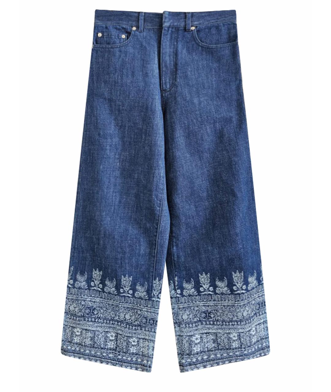 CHRISTIAN DIOR Темно-синие хлопковые брюки широкие, фото 1