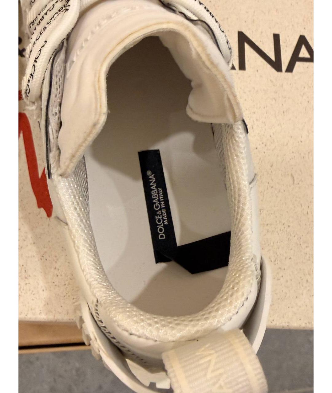 DOLCE&GABBANA Белые низкие кроссовки / кеды, фото 3