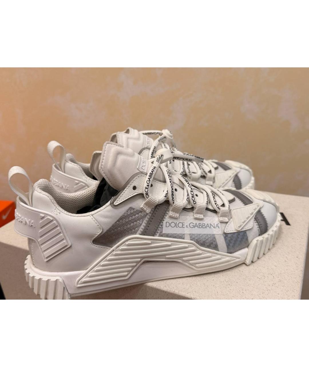 DOLCE&GABBANA Белые низкие кроссовки / кеды, фото 7