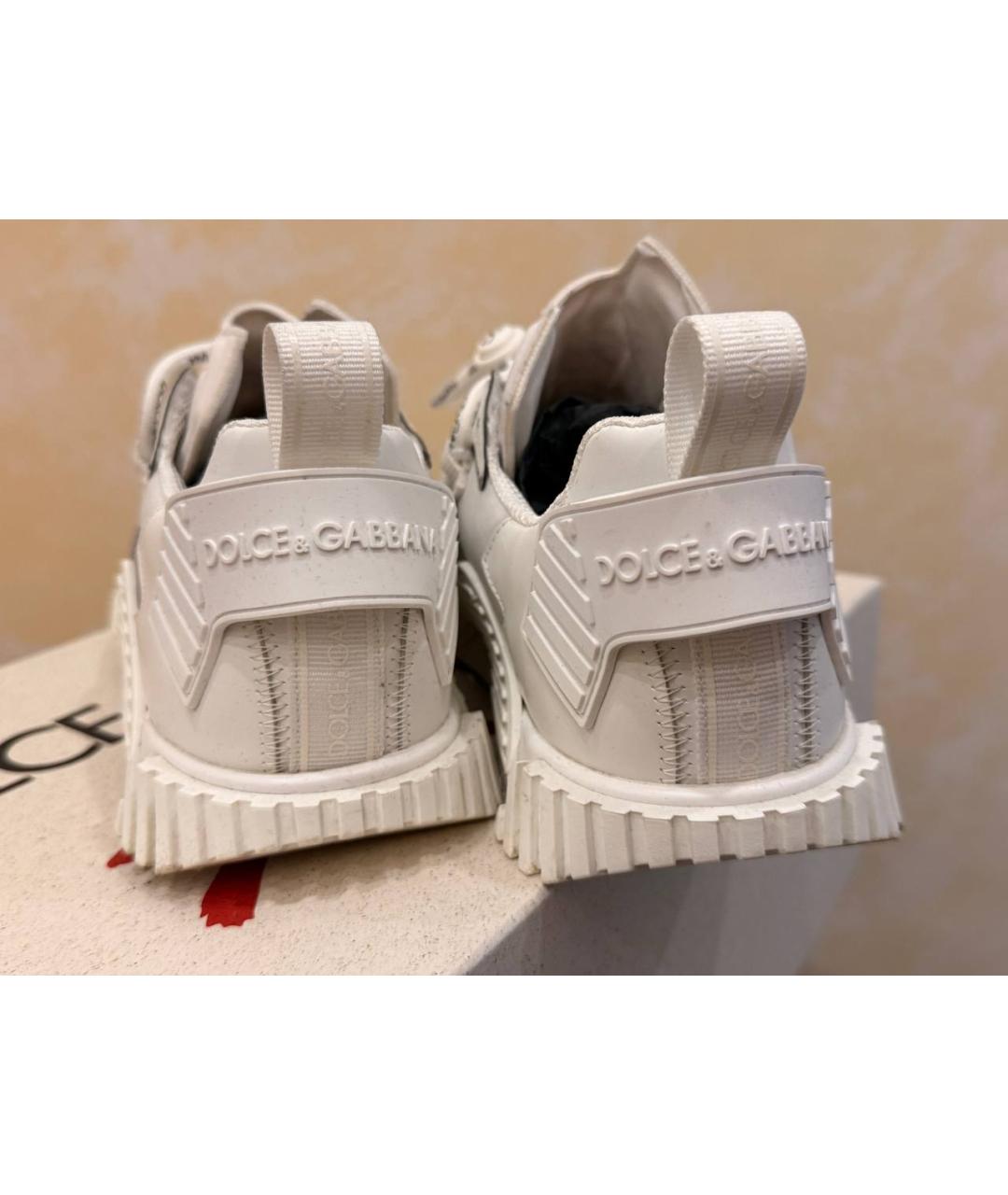 DOLCE&GABBANA Белые низкие кроссовки / кеды, фото 4