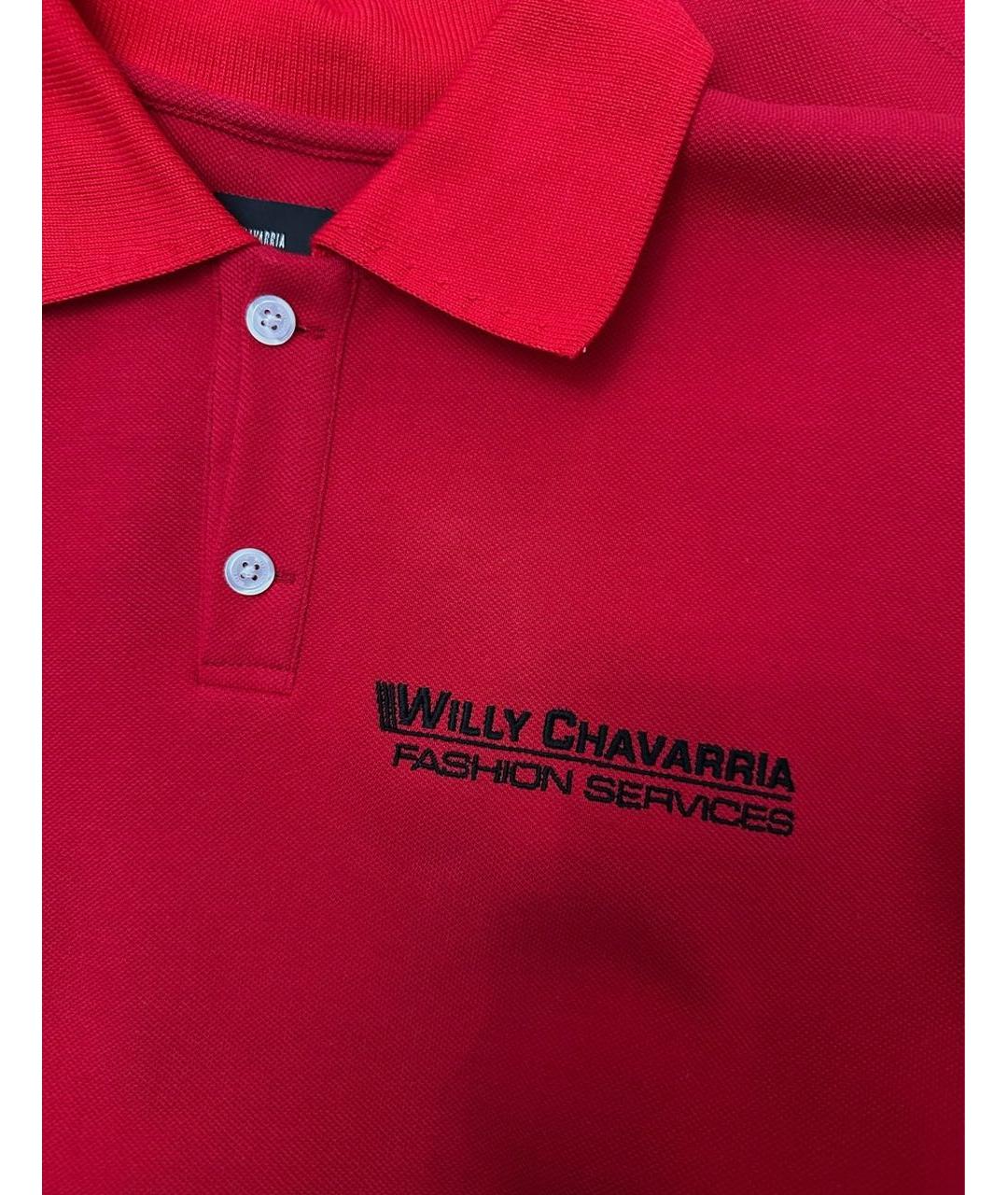 WILLY CHAVARRIA Красная хлопковая футболка, фото 3