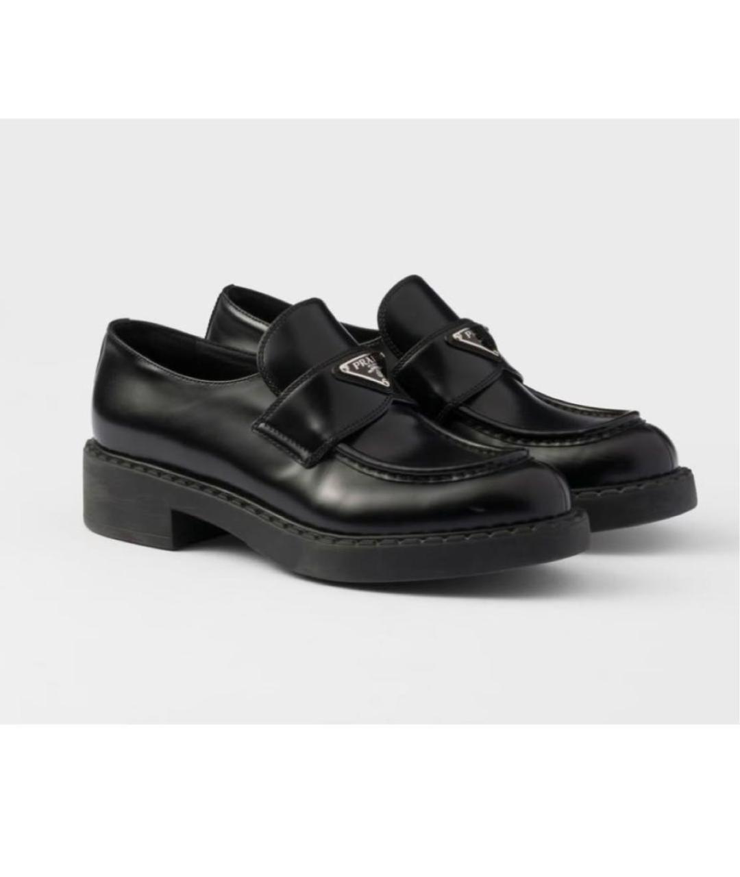 PRADA Черные кожаные лоферы, фото 3