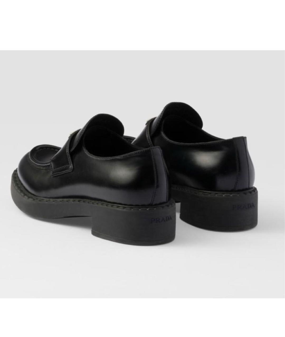 PRADA Черные кожаные лоферы, фото 4