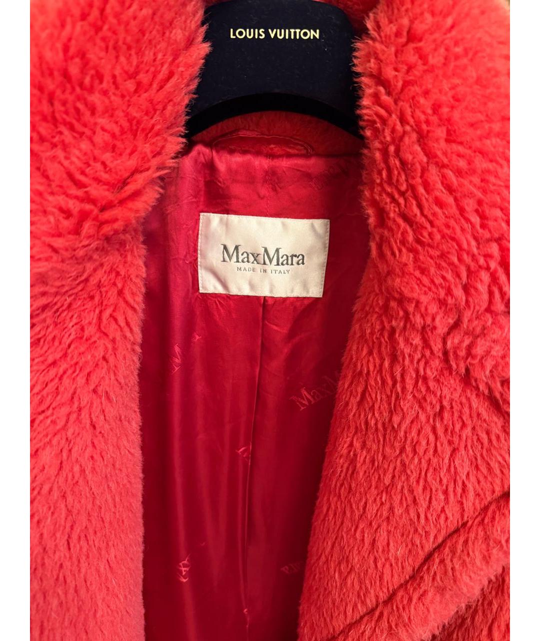 MAX MARA Красная меховая шуба, фото 4