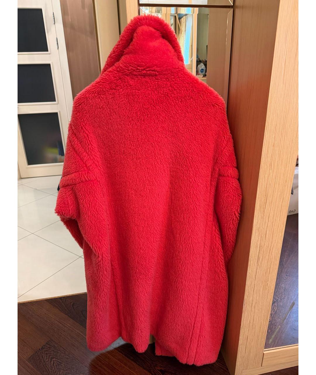 MAX MARA Красная меховая шуба, фото 2