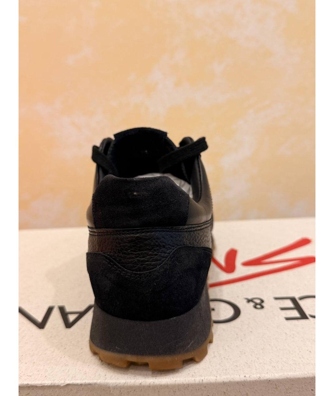 Principe di Bologna Черные кожаные низкие кроссовки / кеды, фото 4