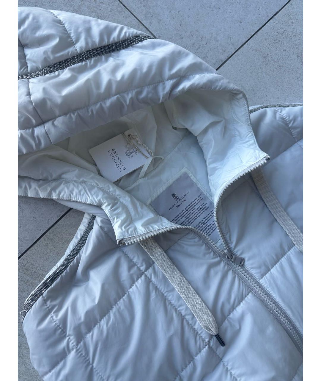 BRUNELLO CUCINELLI Белая полиэстеровая куртка, фото 4