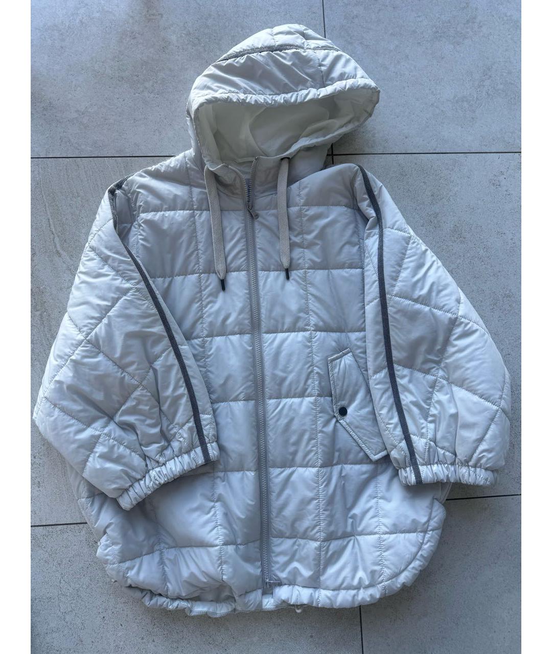 BRUNELLO CUCINELLI Белая полиэстеровая куртка, фото 6