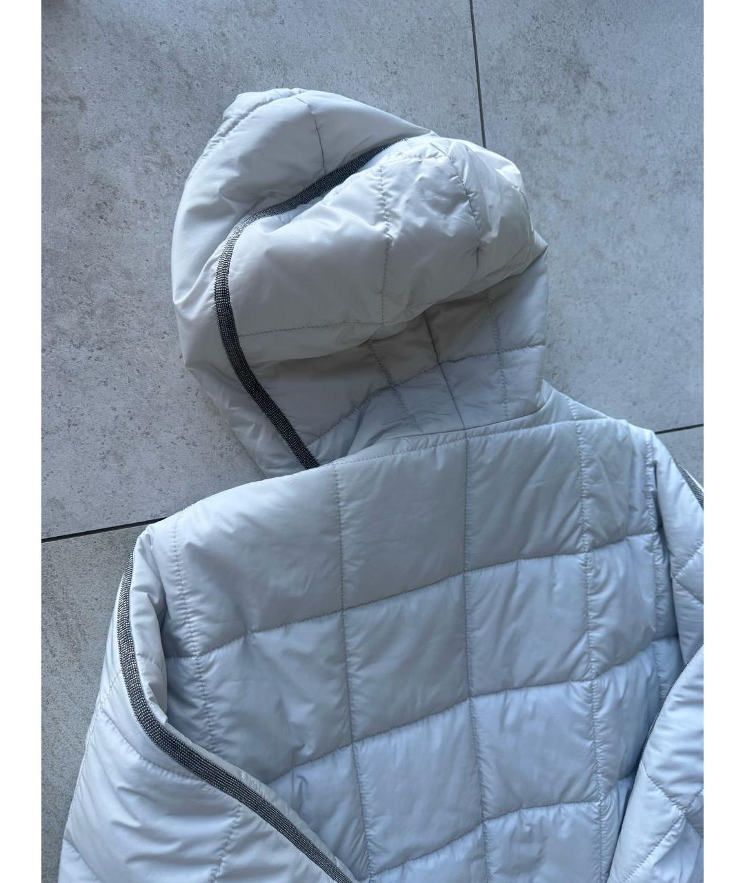 BRUNELLO CUCINELLI Белая полиэстеровая куртка, фото 3
