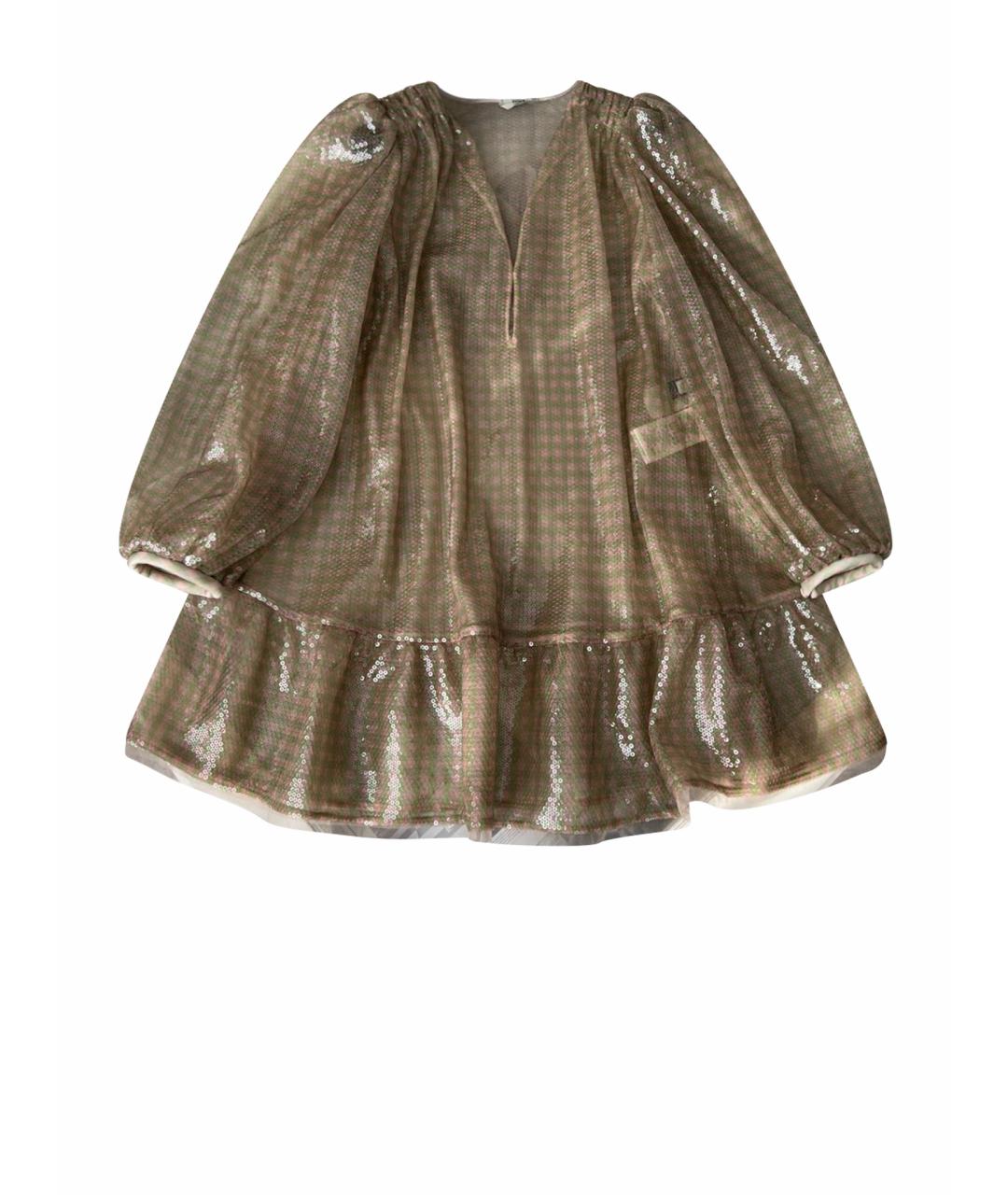 FENDI Золотое полиамидовое платье, фото 1