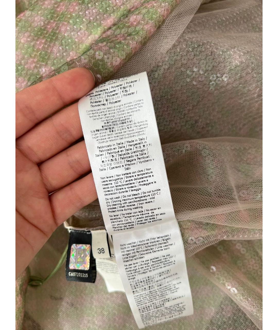 FENDI Золотое полиамидовое платье, фото 7