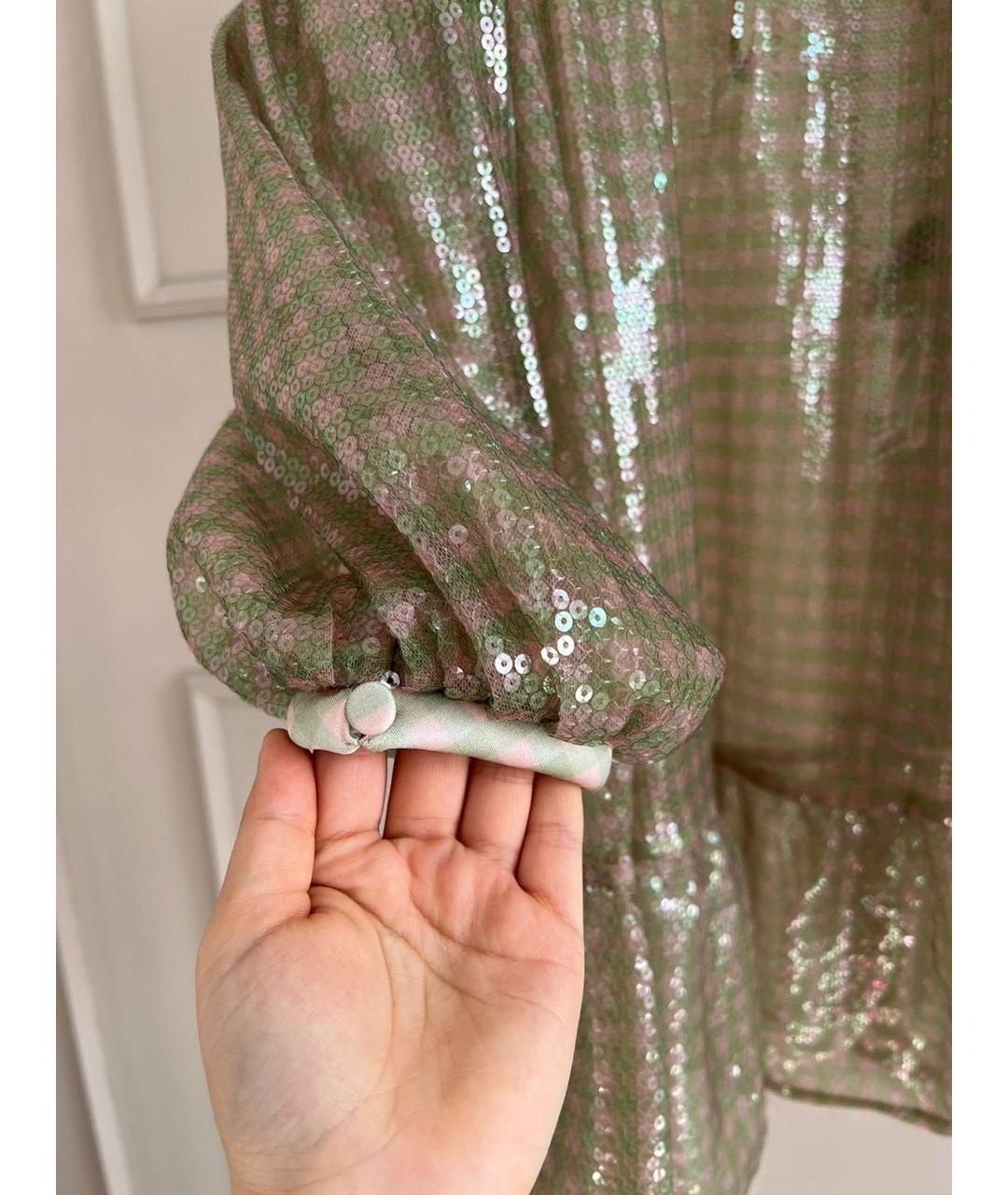 FENDI Золотое полиамидовое платье, фото 4