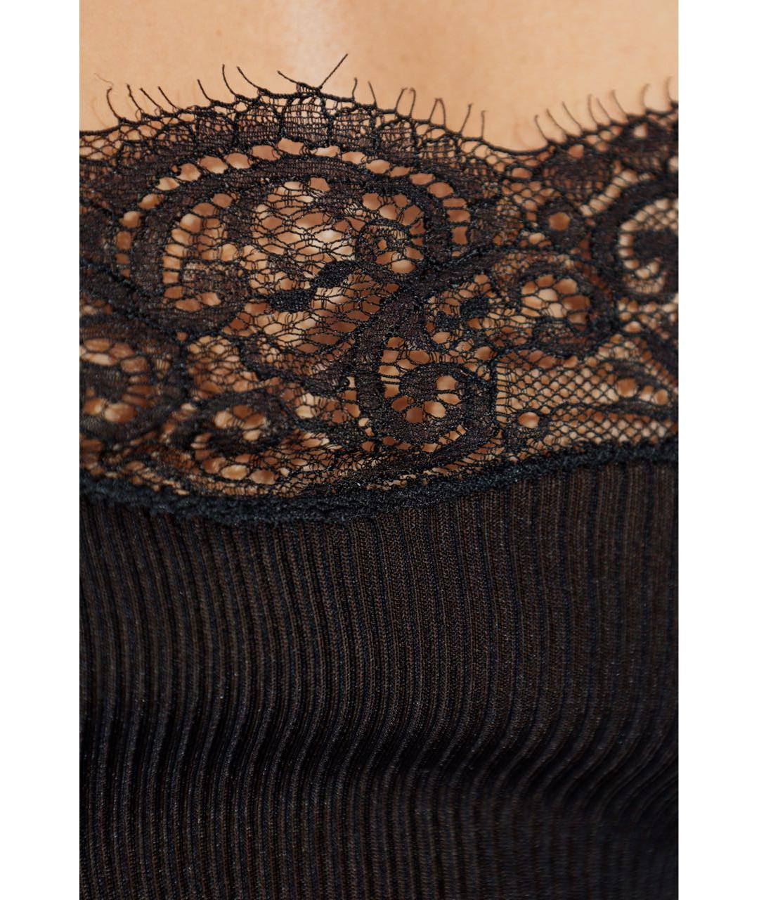 SAINT LAURENT Черная шелковая майка, фото 5