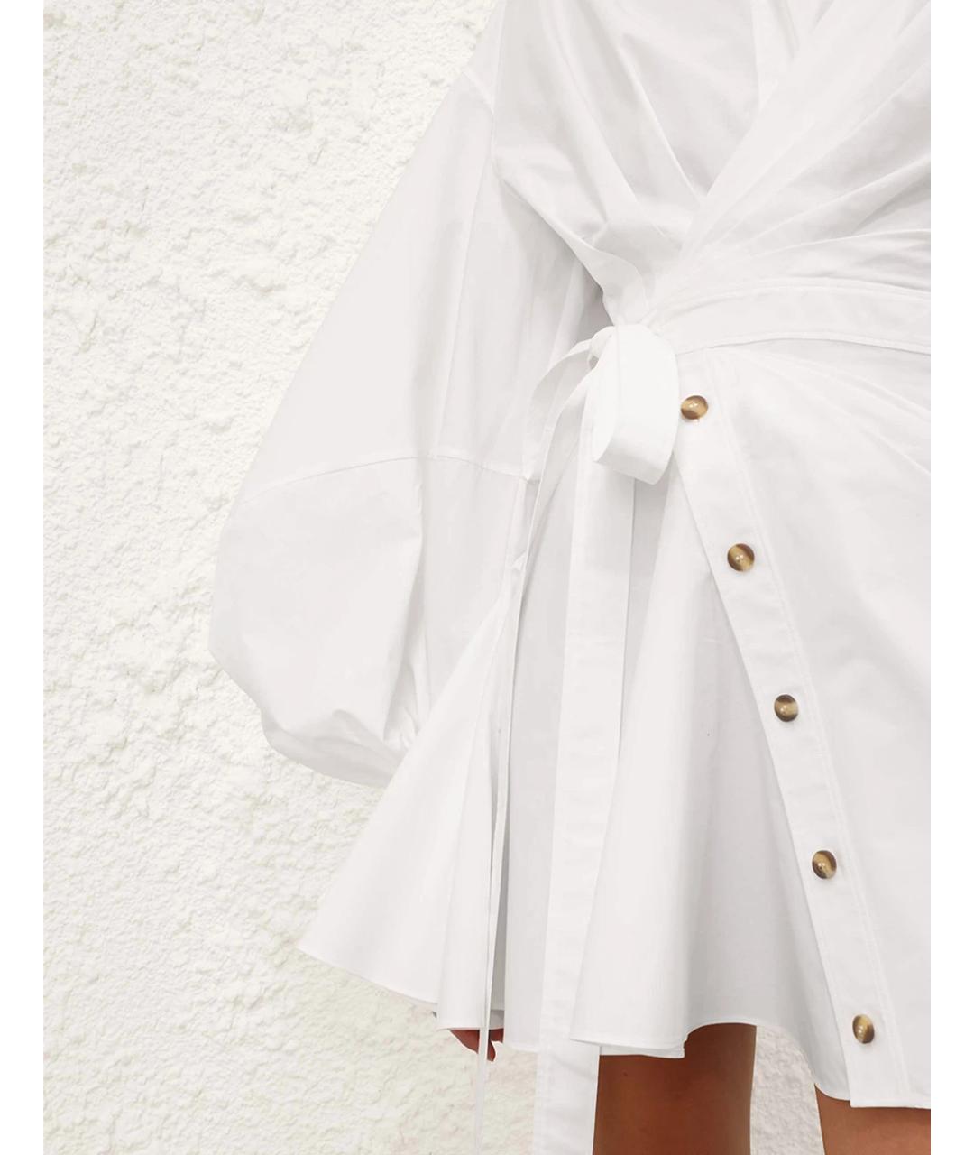 ZIMMERMANN Белое хлопковое повседневное платье, фото 5