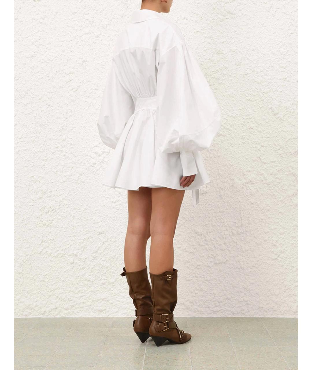 ZIMMERMANN Белое хлопковое повседневное платье, фото 4