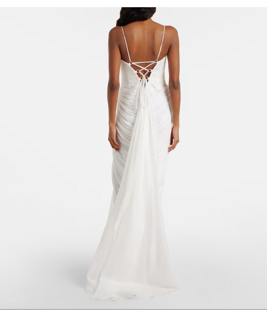 MARIA LUCIA HOHAN Белое шелковое платье, фото 3