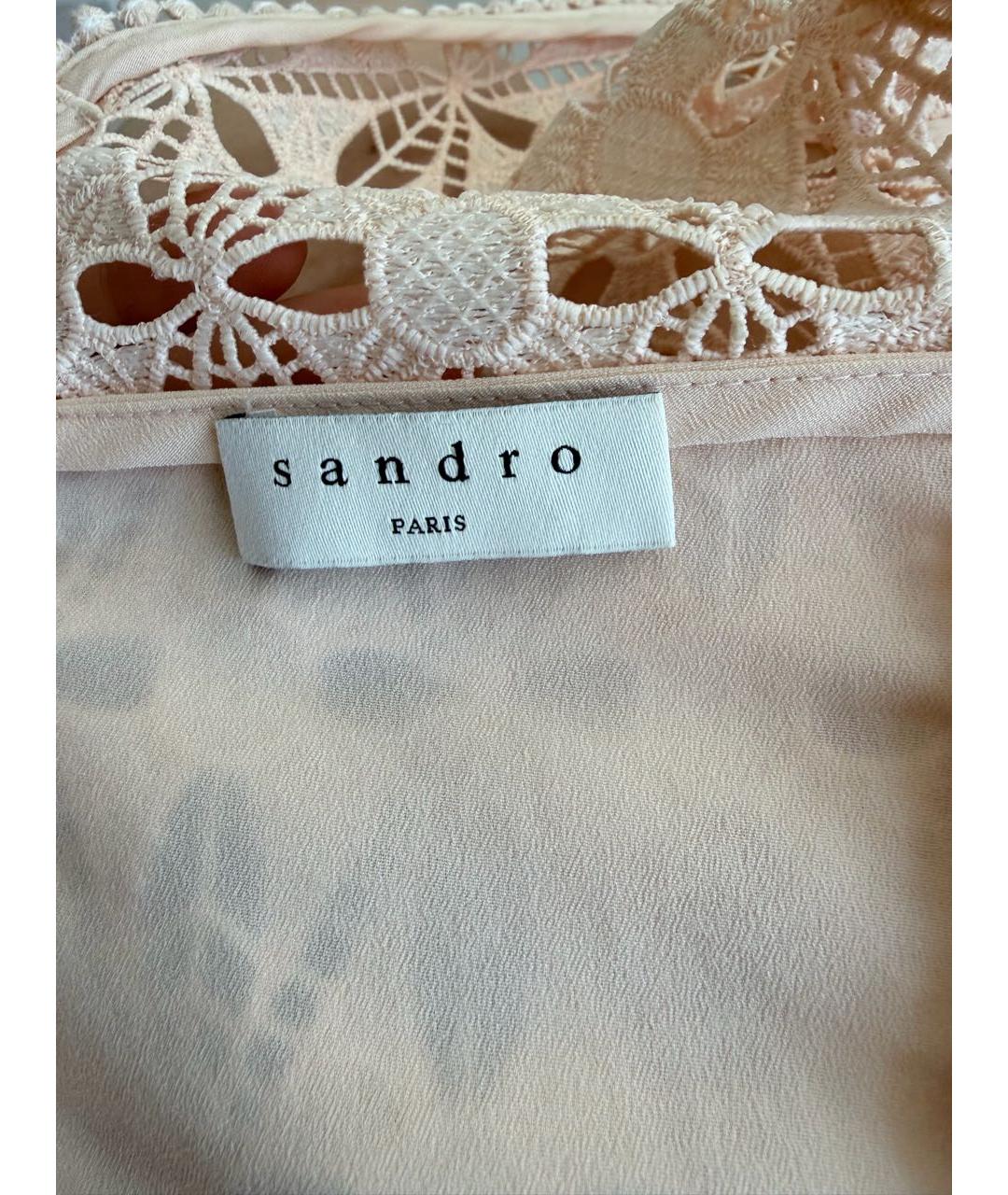 SANDRO Коралловое полиэстеровое коктейльное платье, фото 5