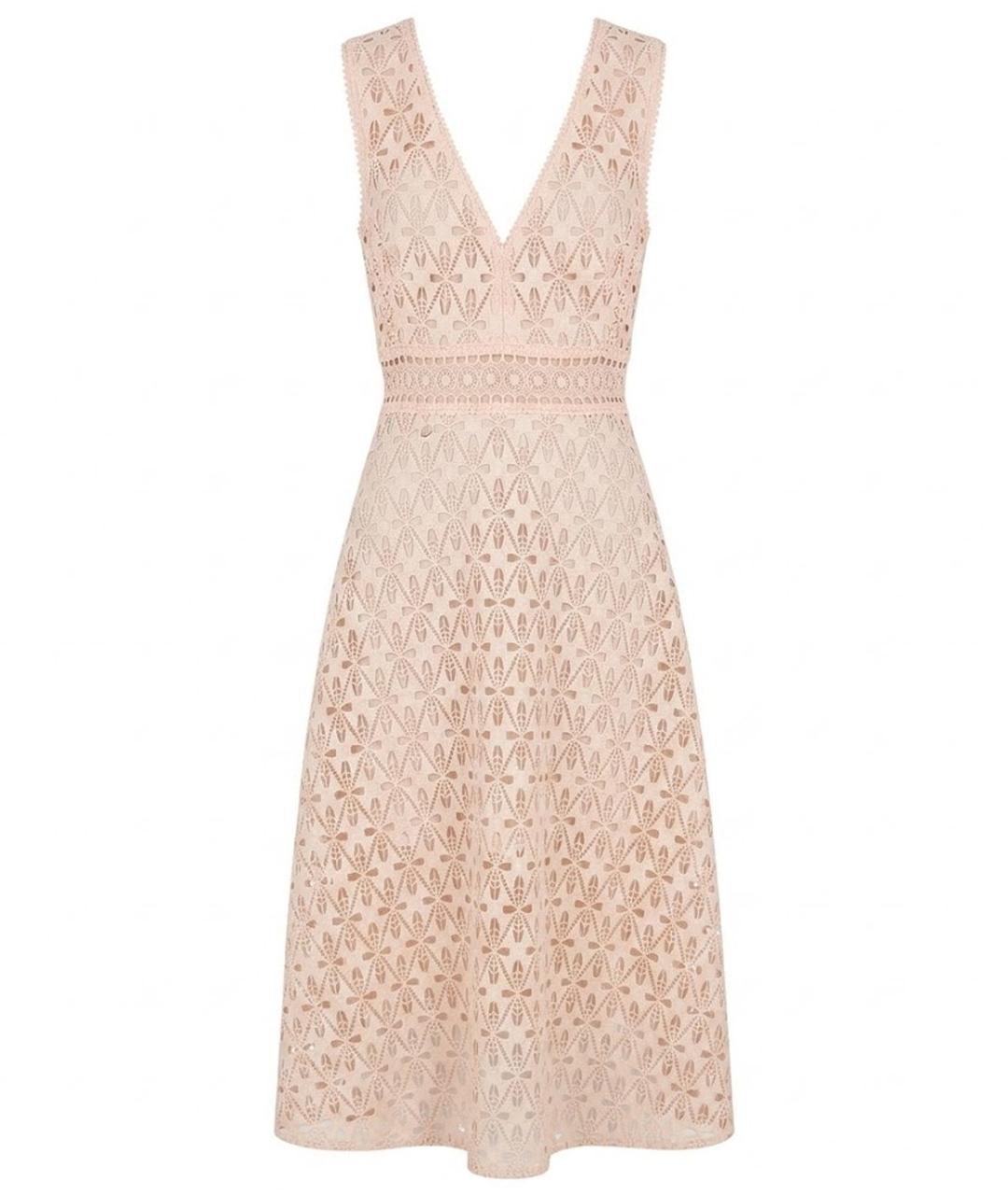SANDRO Коралловое полиэстеровое коктейльное платье, фото 1
