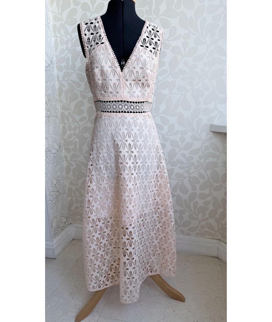 SANDRO Коралловое полиэстеровое коктейльное платье, фото 8