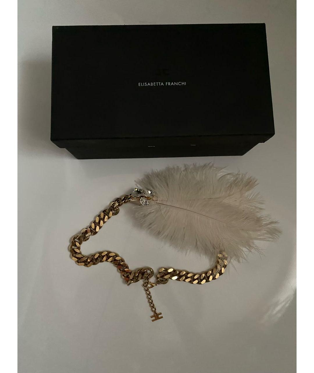 ELISABETTA FRANCHI Золотое металлическое колье, фото 4