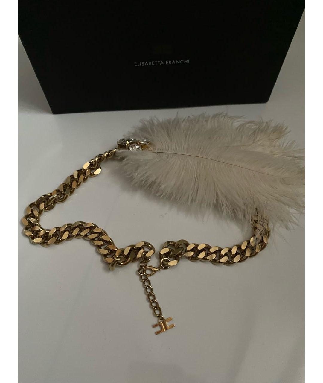 ELISABETTA FRANCHI Золотое металлическое колье, фото 5