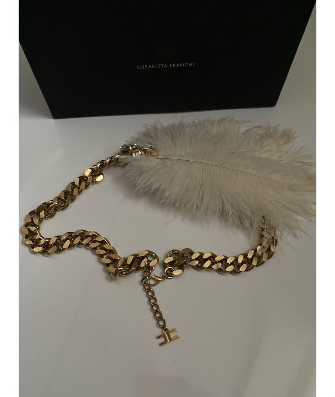 ELISABETTA FRANCHI Золотое металлическое колье, фото 6