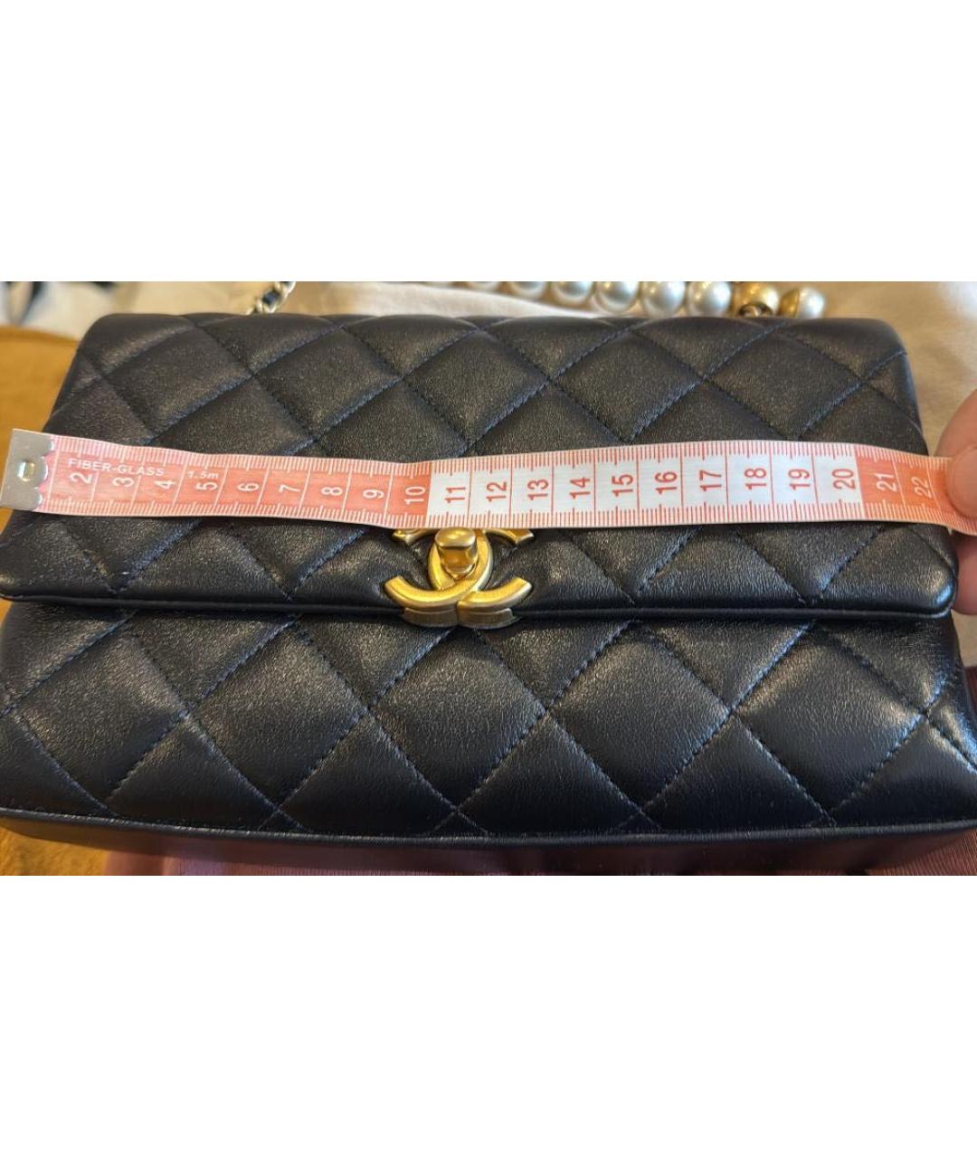CHANEL Черная кожаная сумка через плечо, фото 5